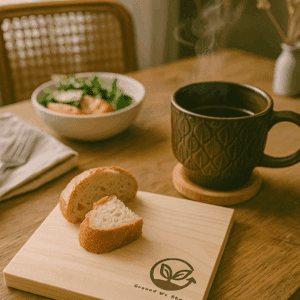 森の息吹をいただく、天然ひのきのプレート